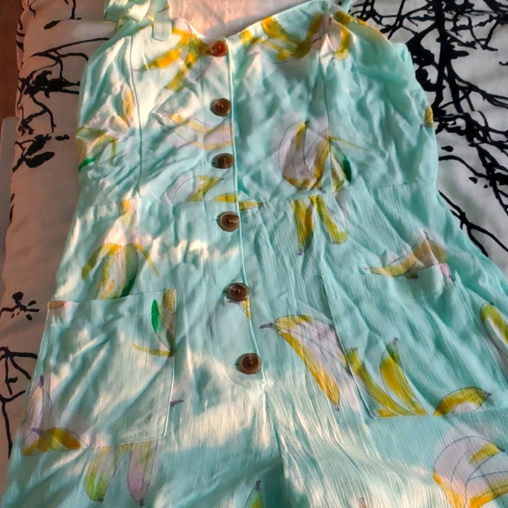 Banana themed romper